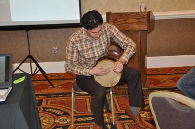 Reza's performance with his country's traditional instrument