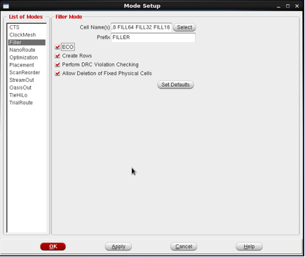 Fig 18. Mode Setup – Filler