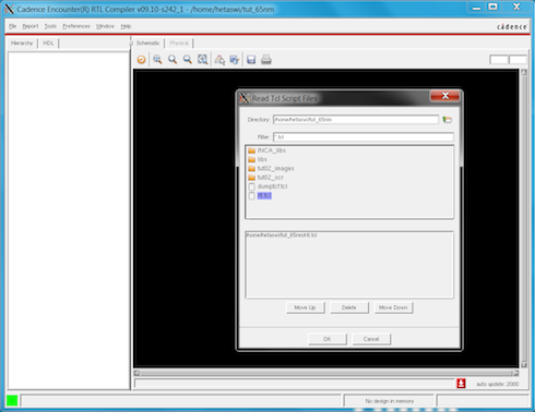 Fig 4. RTL Compiler GUI