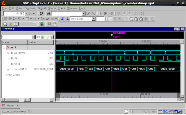 Fig 7. Waveform window zoomed full.