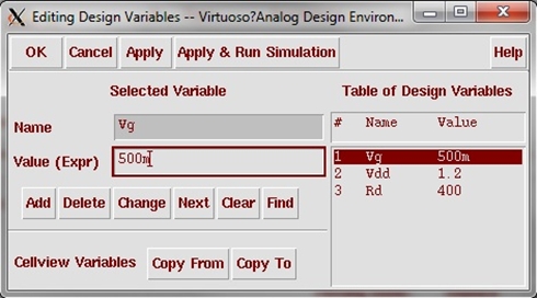 Figure 5. Update variable values